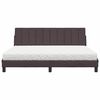 vidaXL Bett mit Matratze "Hanko" Dunkelbraun 180x200 cm Stoff