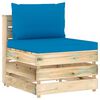 vidaXL 12-tlg. Garten-Lounge-Set mit Kissen Gr&uuml;n Impr&auml;gniertes Holz