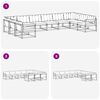 vidaXL Outdoor-Sofagarnitur mit Kissen 10 pcs Nat&uuml;rlich und Hellgrau