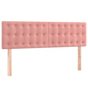 vidaXL Kopfteile Rosa 144x5x78/88 cm Samt