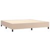 vidaXL Boxspringbett mit Matratze & LED Cappuccino-Braun 200x200cm