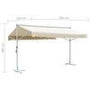 vidaXL Freistehende Markise 500x300 cm Creme