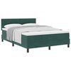 vidaXL Boxspringbett mit Matratze Dunkelgr&uuml;n 140 x 190 cm Stoff