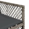 vidaXL 7-tlg. Garten-Essgruppe mit Kissen Grau Poly Rattan