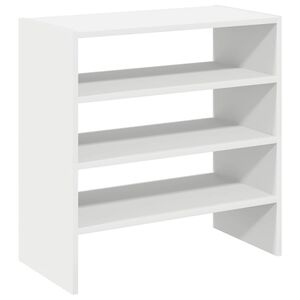vidaXL Schuhregale 2 Stk. Stapelbar Wei&szlig; 60x30x30,5 cm