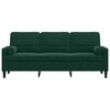 vidaXL 3-Sitzer-Sofa mit Zierkissen Dunkelgr&uuml;n 180 cm Samt