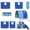 vidaXL Kinder-Etagenbett Schwarz und Blau 99,5 x 190 cm Metall