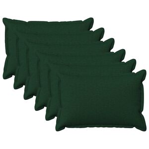 vidaXL Kissenbezug 6 pcs HOUTEN Dunkelgr&uuml;n 40 x 60 cm Kunstleinen