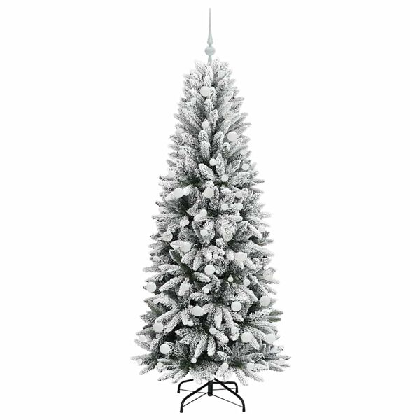 vidaXL K&uuml;nstlicher Weihnachtsbaum mit 300 LEDs mit St&auml;nder Wei&szlig; 180 cm