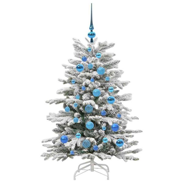 vidaXL K&uuml;nstlicher klappbarer Weihnachtsbaum Wei&szlig; 120 cm PE und PVC
