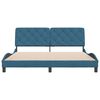 vidaXL Bettgestell ohne Matratze Blau 180x200 cm Samt
