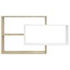 vidaXL Wandregale Weiß Sonoma-Eiche 104x20x58,5 cm Holzwerkstoff
