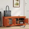 vidaXL Schuhschrank Wachsbraun 110 x 38 x 45,5 cm Massives Kiefernholz