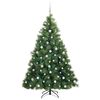 vidaXL Künstlicher Weihnachtsbaum mit 300 LEDs Grün 180 cm PE und PVC