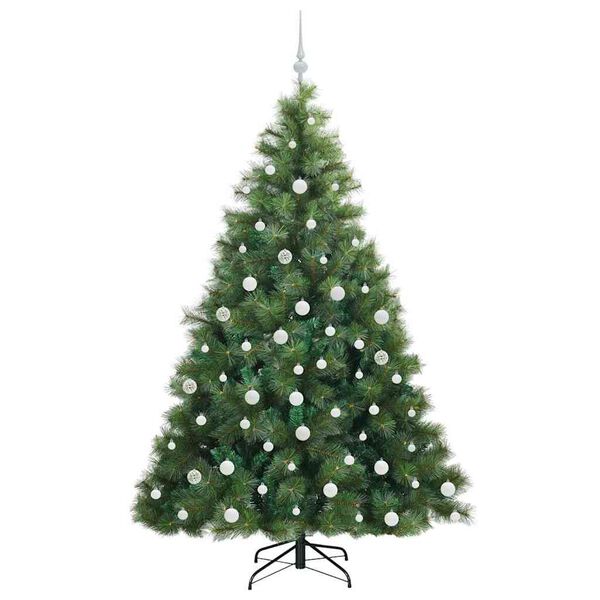 vidaXL Künstlicher Weihnachtsbaum mit 300 LEDs Grün 180 cm PE und PVC