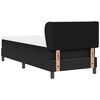 vidaXL Boxspringbett mit Matratze Schwarz 80 x 200 cm Stoff