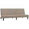 vidaXL Schlafsofa 2-Sitzer mit Hocker Taupe Mikrofasergewebe