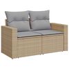 vidaXL Garten-Sofa-Set 9 pcs Beige Poly-Rattan