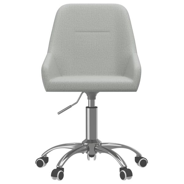 vidaXL Esszimmerst&uuml;hle 2 Stk. Drehbar Hellgrau Stoff