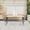 vidaXL Couchtisch Braun und Schwarz 90 x 45 x 43 cm Poly-Rattan