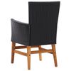 vidaXL 7-tlg. Garten-Essgruppe Poly Rattan und Akazienholz Schwarz