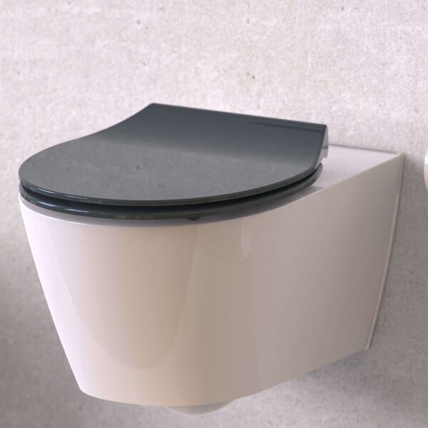 SCH&Uuml;TTE Toilettensitz mit Absenkautomatik SLIM ANTHRAZIT Duroplast