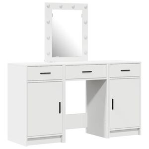 vidaXL Schminktisch mit Schubladen Wei&szlig; 50 x 41 x 135 cm Holzwerkstoff