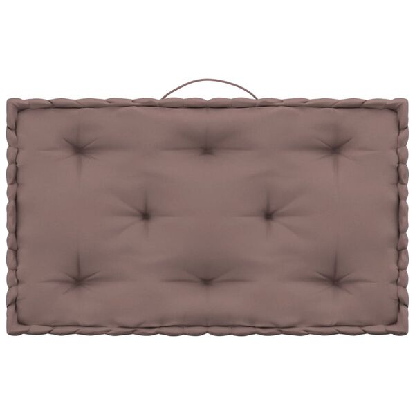 vidaXL Palettenkissen 4-tlg. Taupe Baumwolle