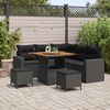 vidaXL Gartensofa-set 8 pcs Schwarz Poly-Rattan