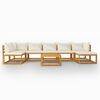 vidaXL 8-tlg. Garten-Lounge-Set mit Auflagen Creme Massivholz Akazie
