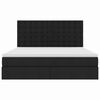 vidaXL Bett mit Stauraum und LED Schwarz 180 x 200 cm Polyester