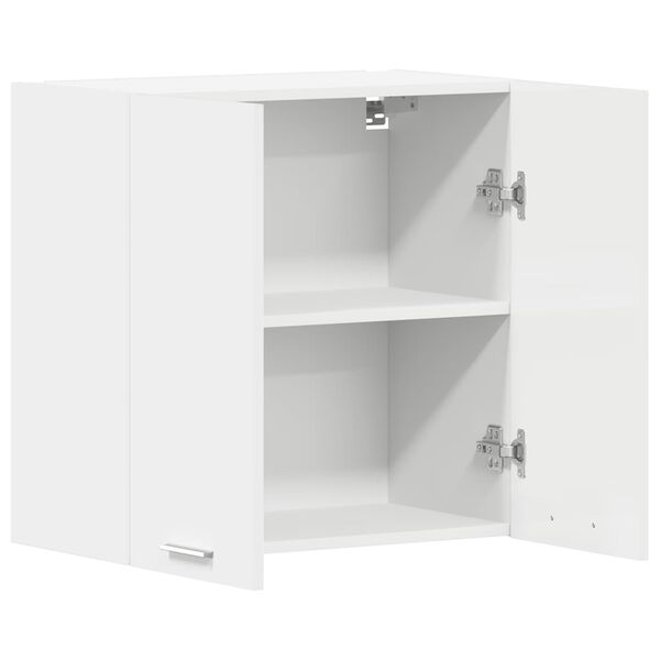vidaXL H&auml;ngeschrank Lyon Hochglanz-Wei&szlig; 60x31x60 cm Holzwerkstoff