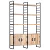 vidaXL B&uuml;cherregal 4 Etagen 124x30x180 cm Mango Massivholz