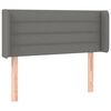 vidaXL Kopfteil mit Ohren Dunkelgrau 93x16x78/88 cm Stoff