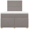 vidaXL Boxspringbett mit Matratze Taupe 120x190 cm Stoff