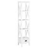vidaXL B&uuml;cherregal mit 1 Schublade Wei&szlig; 40x30x170 cm MDF