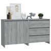 vidaXL 2-tlg. Sideboard Grau Sonoma Holzwerkstoff