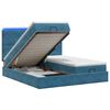 vidaXL Ottoman-Bett mit Matratze und LED Dunkelblau 200 x 200 cm Samt