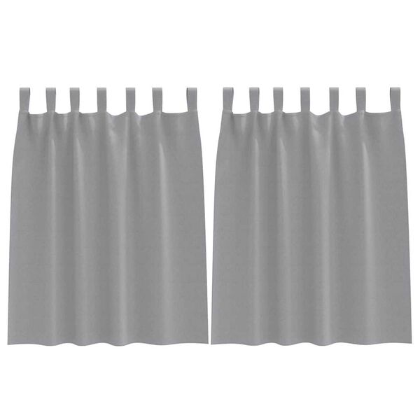 vidaXL Verdunkelungs-Vorhänge mit Ringen 2 pcs Hellgrau 140 x 140 cm
