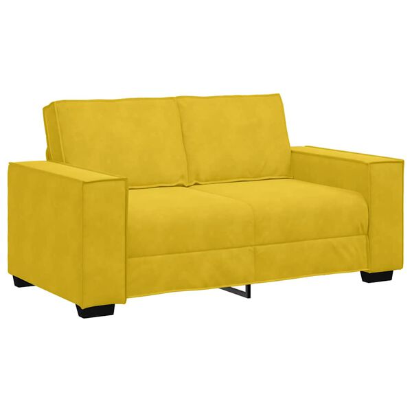 vidaXL 2-Sitzer-Sofa Gelb 160x78x84 cm Samt