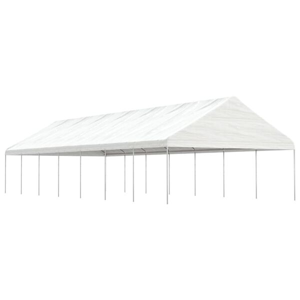 vidaXL Pavillon mit Dach Wei&szlig; 15,61x5,88x3,75 m Polyethylen