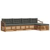 vidaXL Outdoor-Sofagarnitur 5 stk. Natur und Anthrazit