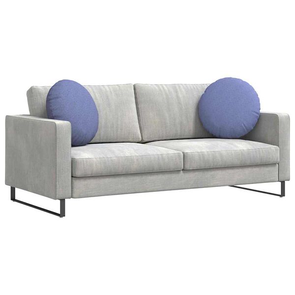 vidaXL Sitzkissen 2 pcs Jeans blau &Oslash;50 x 19 cm Stoff