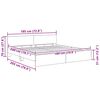 vidaXL Bettrahmen Schwarz Eichen-Optik 180 x 200 cm Holzwerkstoff