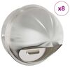 vidaXL L&uuml;ftungsgitter 8 pcs Silber 200 mm Edelstahl