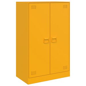 vidaXL Sideboard Senfgelb 67x39x107 cm Stahl
