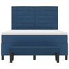 vidaXL Boxspringbett mit Matratze mit Kopfteil Blau 140 x 200 cm Stoff
