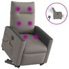 vidaXL Elektrischer Massagesessel mit Aufstehhilfe Taupe Stoff
