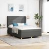 vidaXL Boxspringbett mit Matratze Dunkelgrau 200 x 160 cm Stoff