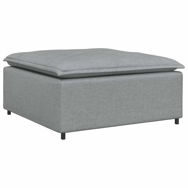 vidaXL Modulares Sofa-Fußhocker-Modul Hellgrau 100 x 100 x 48 cm